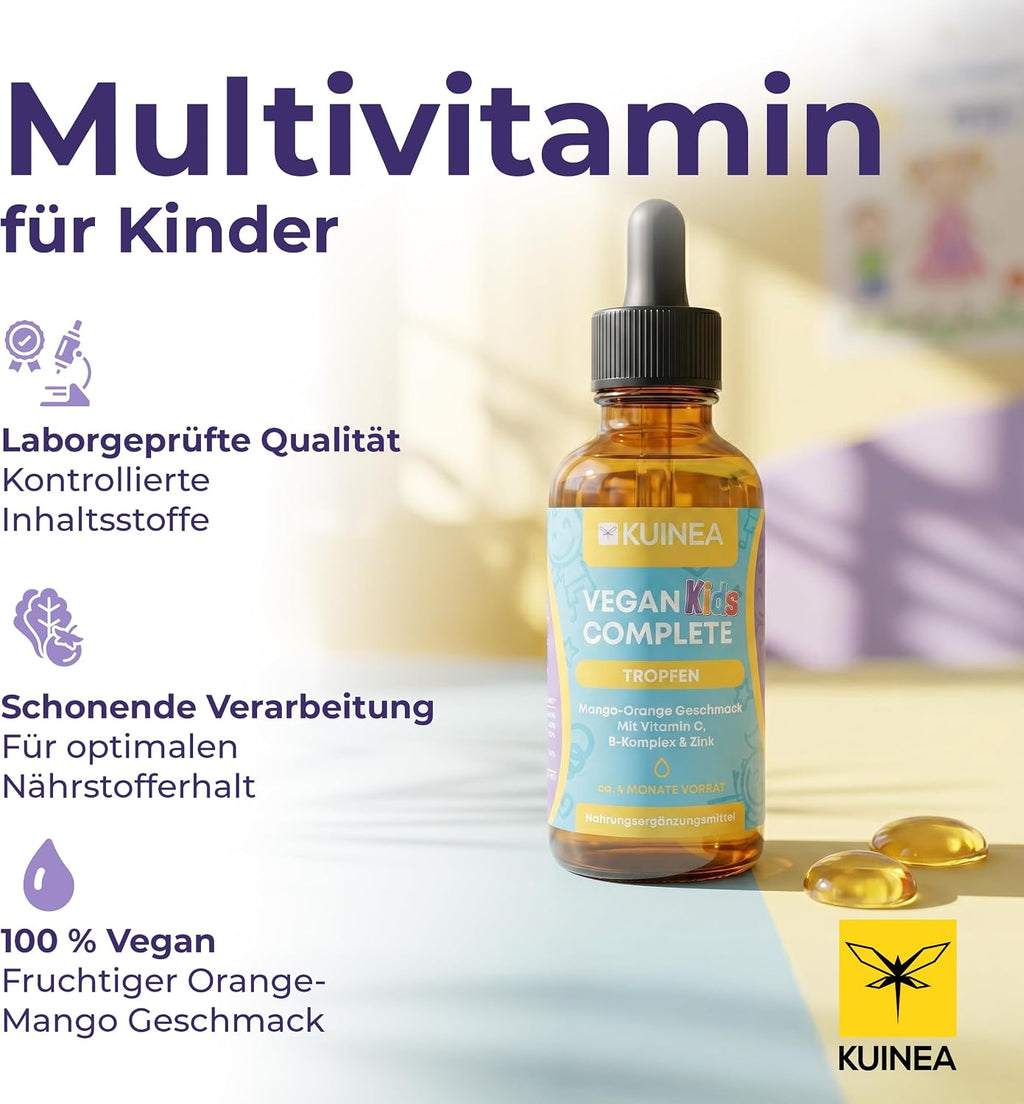 KUINEA Kids Multivitamin Tropfen Mango-Orange