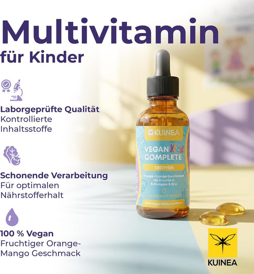 KUINEA Kids Multivitamin Tropfen Mango-Orange