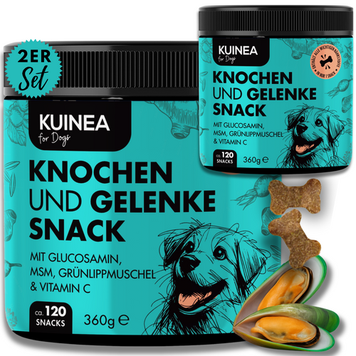 KUINEA for Dogs – Knochen & Gelenke Snack (120 Soft Chews, 360 g)